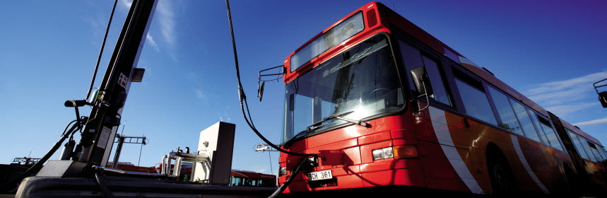 Biogasbuss tankar biogas.