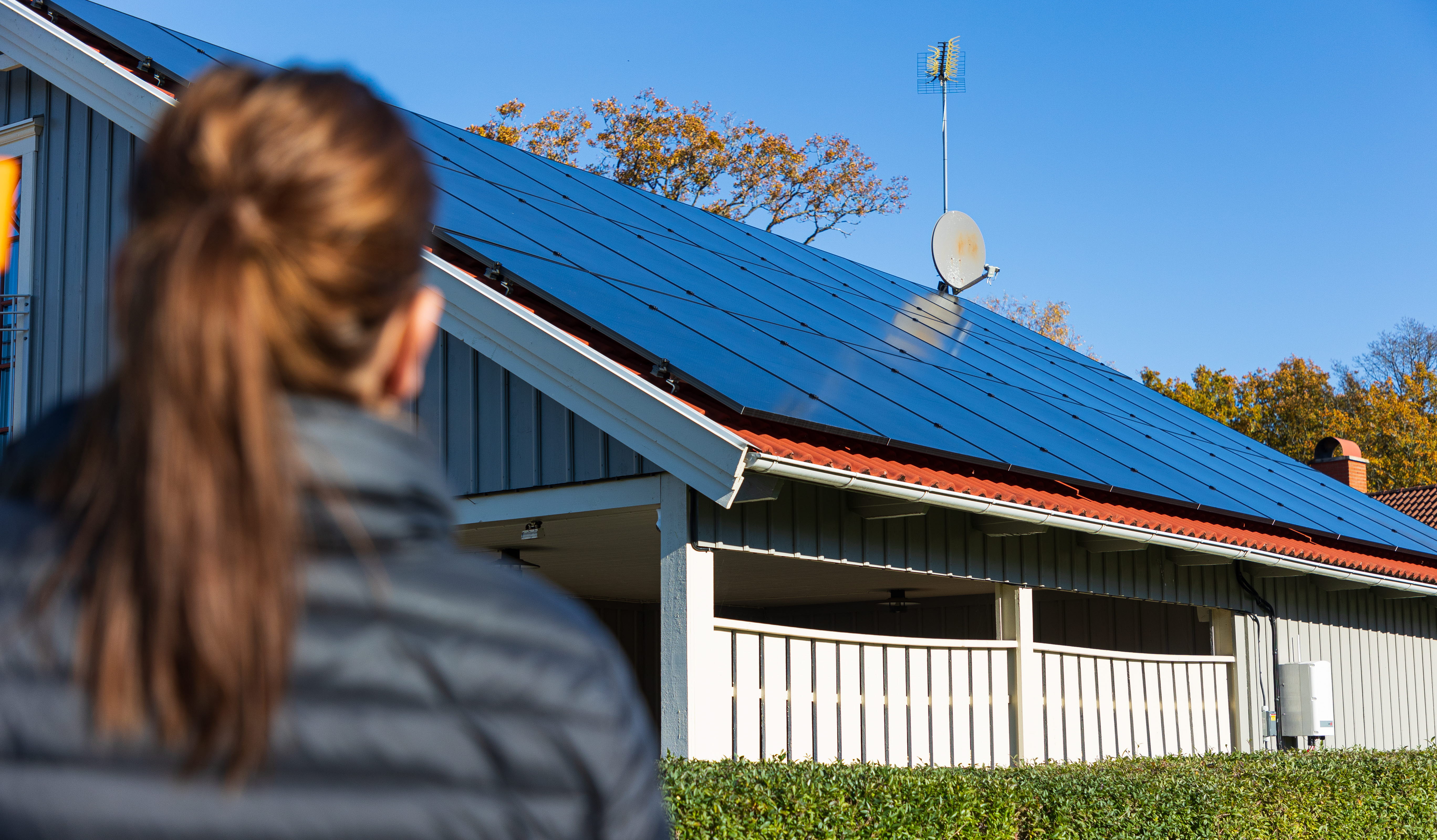 Hus med solceller