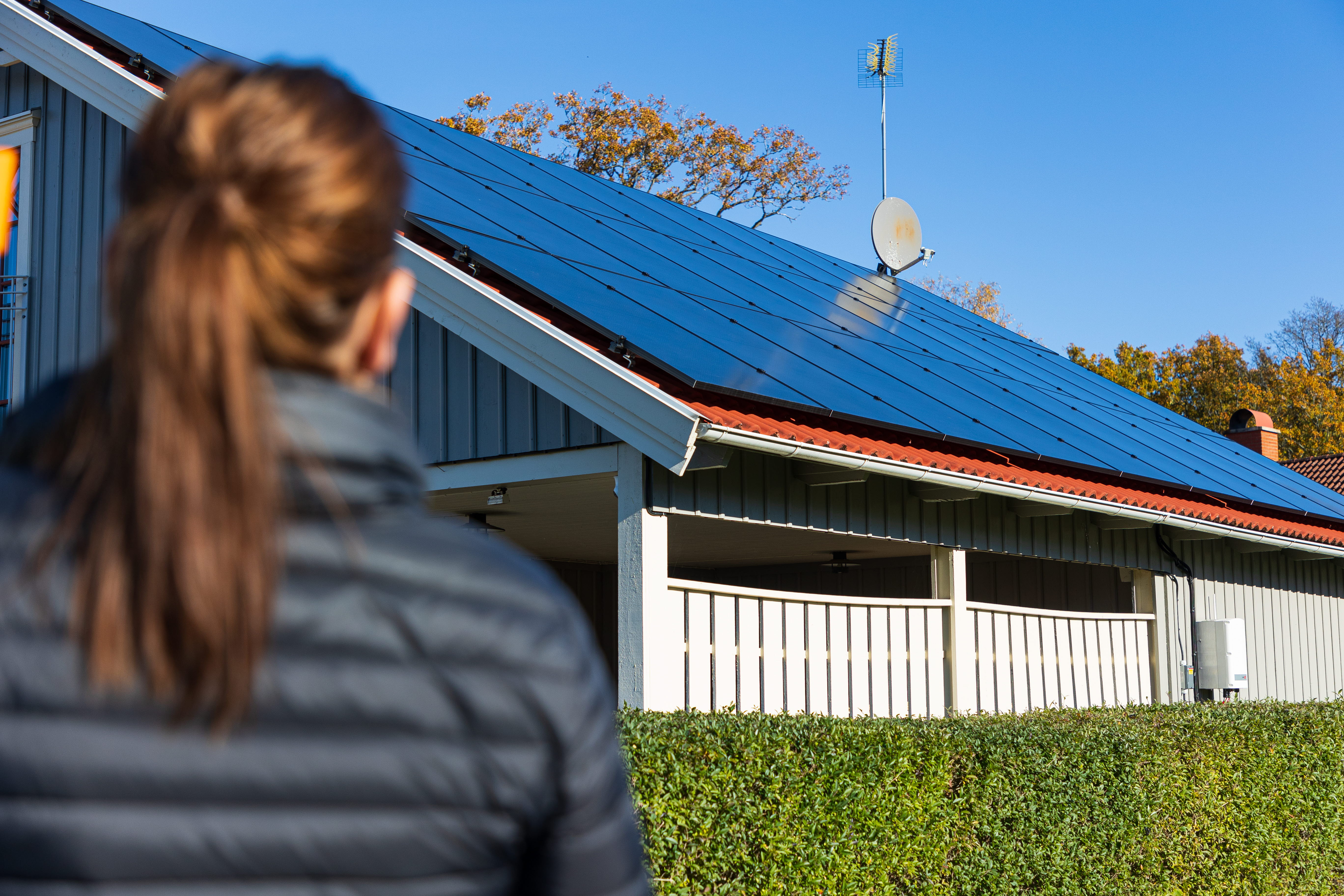 Hus med solceller