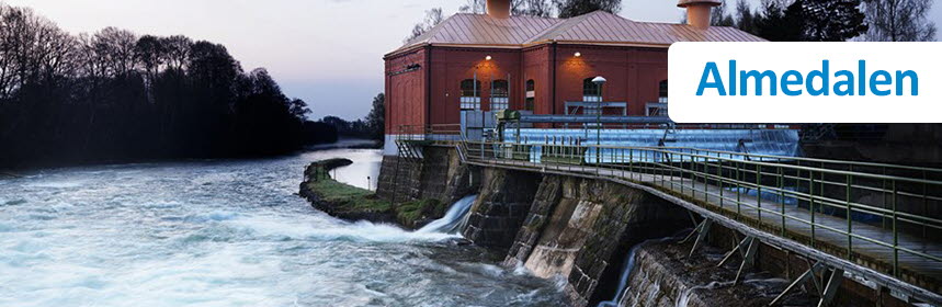 Vattenkraftstation. Foto. 