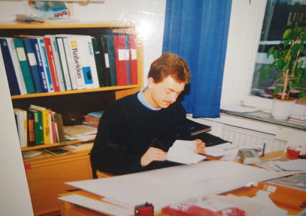 Hasse under ett Öppet hus på MSE 1991.